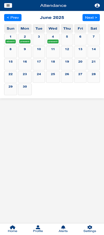 Attendance Screen